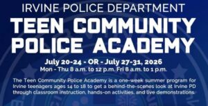 Registration Open For Irvine Police Teen Community Police Academy
