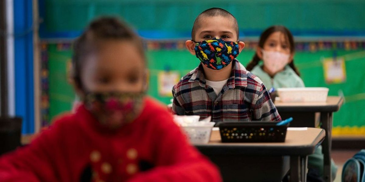 kids wearing masks